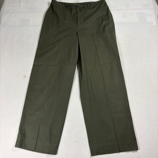 Banana Republic Pants Womens 10 Olive Green Stretch Straight Leg Work Trouser Chic