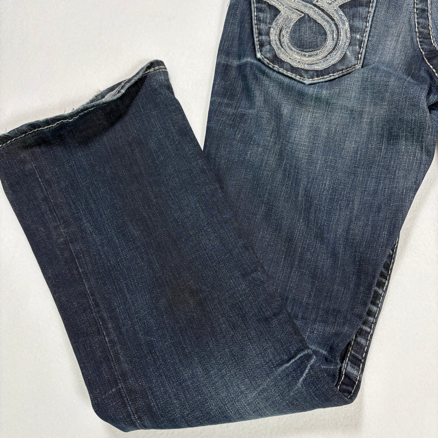 Big Star Jeans Women’s 26R Liv Bootcut Dark Wash Distressed Stretch Denim