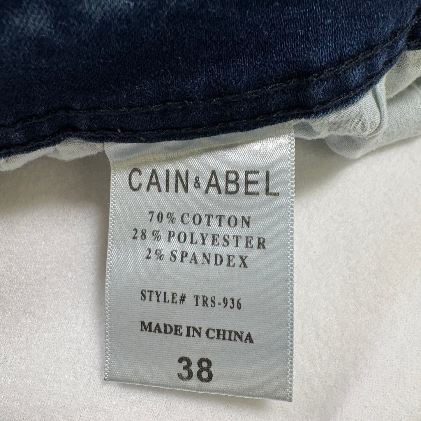 Cain & Abel Jeans Men’s Size 38 Distressed Moto Biker Blue Denim Stretch Pants