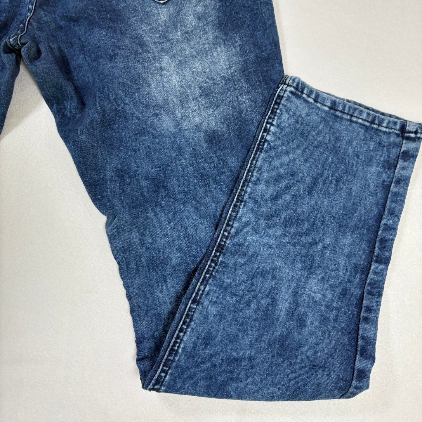 Cain & Abel Jeans Men’s Size 38 Distressed Moto Biker Blue Denim Stretch Pants