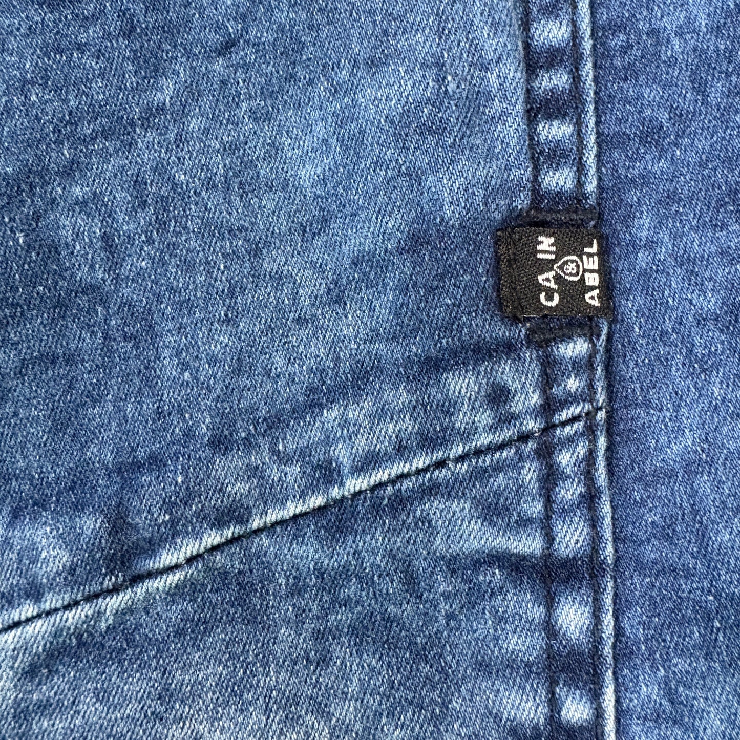 Cain & Abel Jeans Men’s Size 38 Distressed Moto Biker Blue Denim Stretch Pants