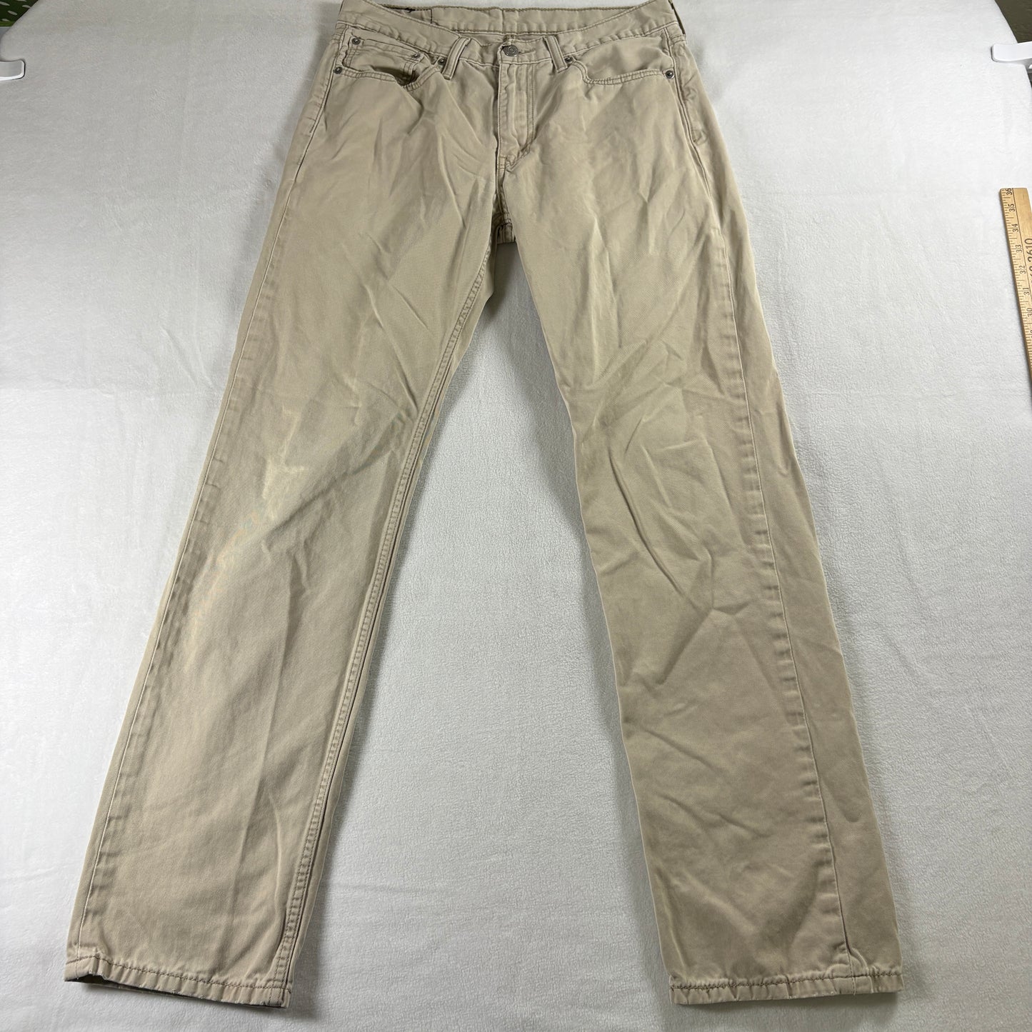 Levis 514 Jeans Mens 32x34 Khaki Straight Leg Vintage Casual Denim Y2K Pants Fit
