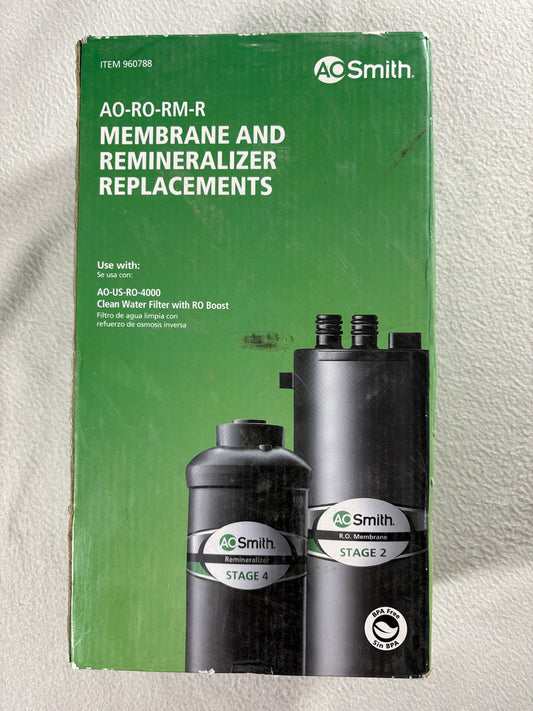 AO Smith AO-RO-RM-R RO Membrane Remineralizer Filter Kit AO-US-RO-4000 NIB