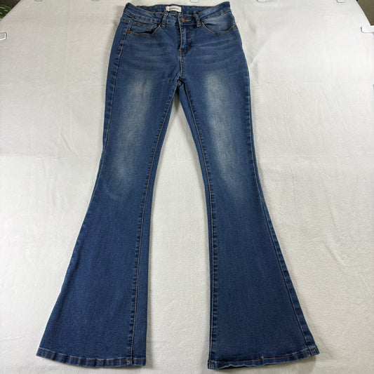 Bamboo Jeans Womens 5 Blue Flare Stretch Y2K Bootcut Denim Pants Vintage Fit Now