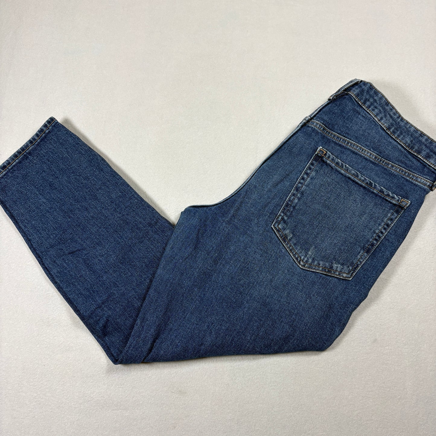 Old Navy Womens Jeans Size 14 Distressed O.G. Straight High Rise Blue Denim Y2K