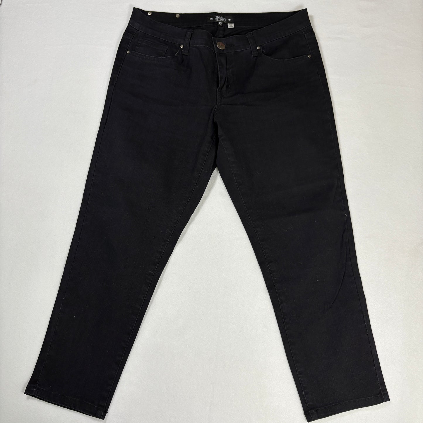 Abbey Dawn Jeans Women’s Size 13 Skinny Fit Black Denim Punk Rock Emo Goth