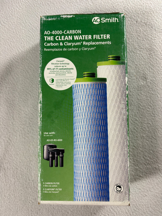 AO Smith AO-4000-Carbon Filter Kit Claryum Carbon AO-US-RO-4000 NIB Set