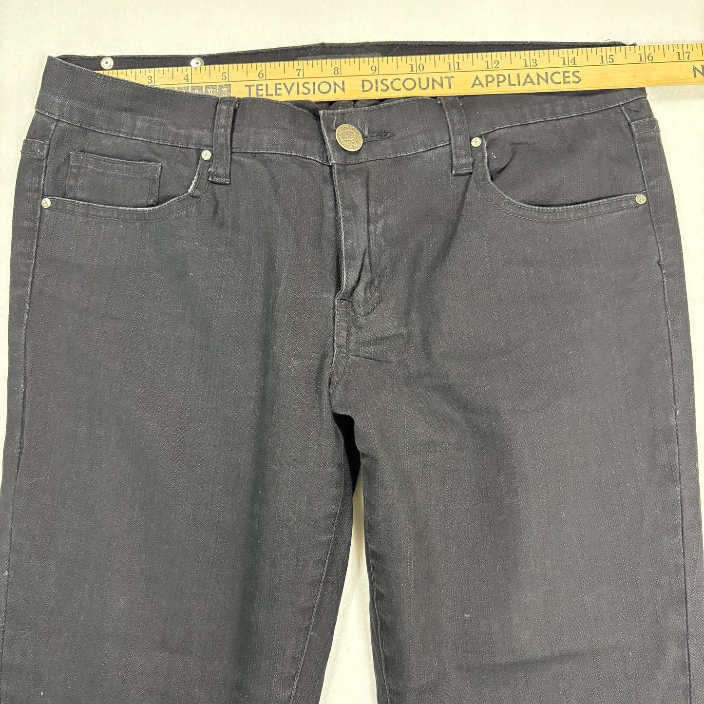 Abbey Dawn Jeans Women’s Size 13 Skinny Fit Black Denim Punk Rock Emo Goth