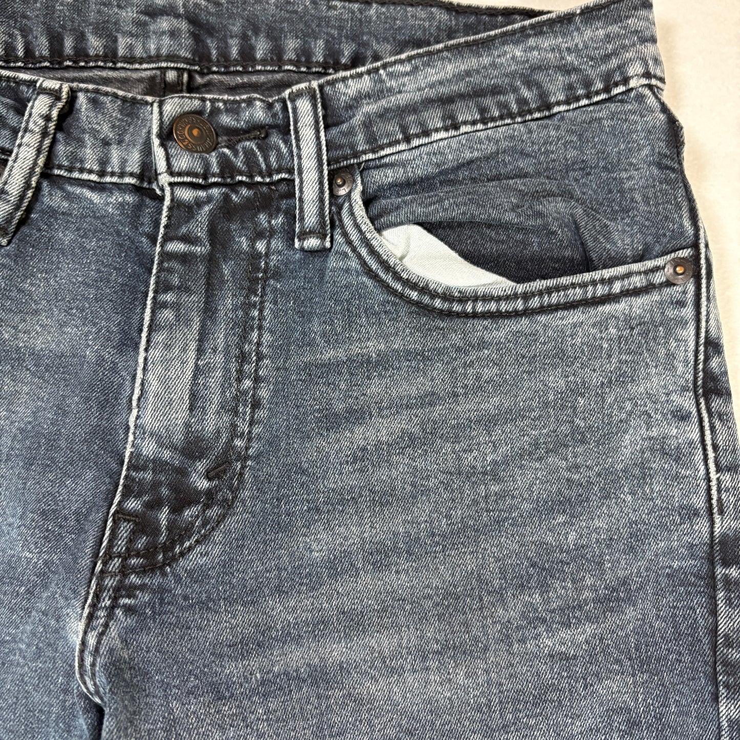 H&M Jeans Men’s 31x30 Slim Fit Gray Wash Stretch Denim Straight Leg Casual