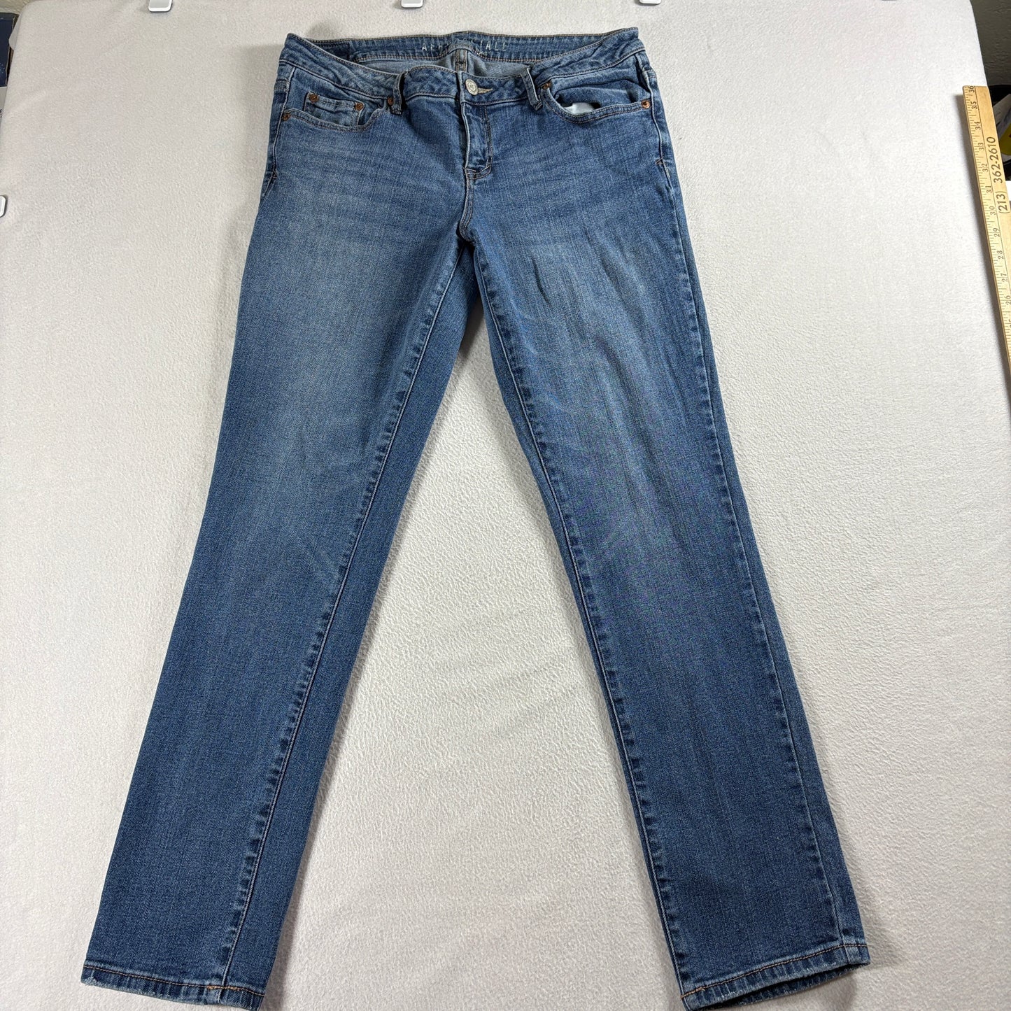 Skinny Stretch Jeans Aeropostale Tag 2 Fits Like 32X29 Blue Denim Low Rise
