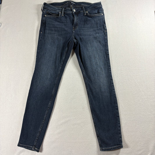 Skinny Stretch Jeans Calvin Klein Tag 31x28 Fits Like 30X26 Dark Wash Slim Denim