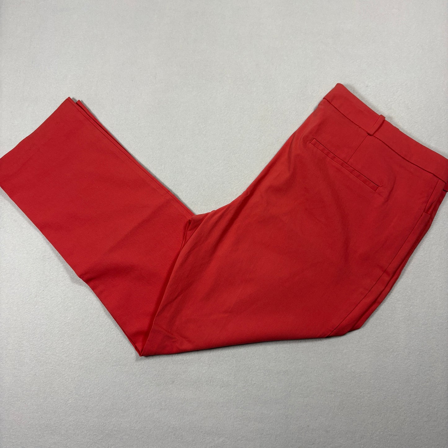 Worthington Womens Pants 16 Red Slim Fit Stretch Career Trousers Modern Workwear