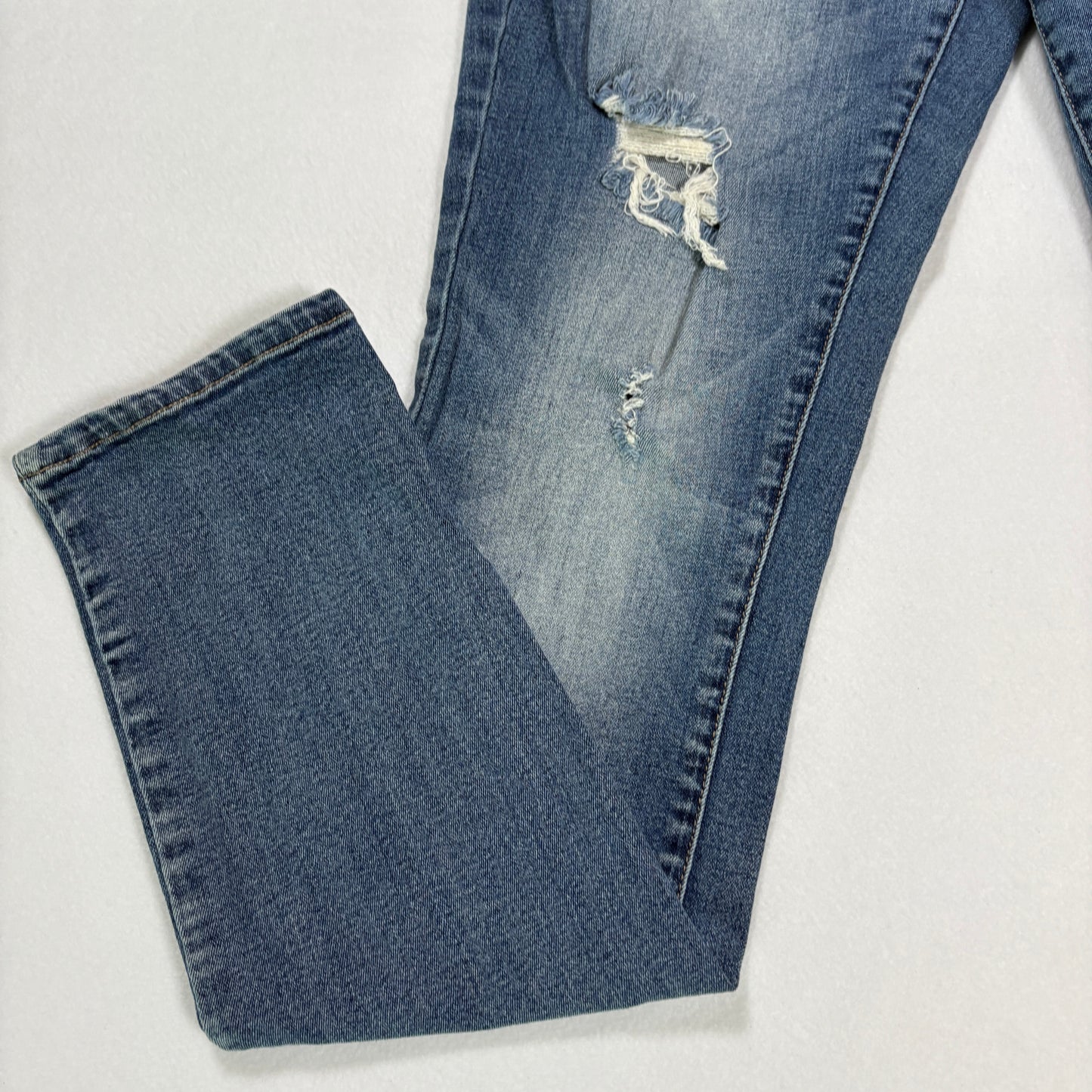 Guess Jeans Women’s Distressed Skinny Medium Rise Stretch Blue Denim Size 31