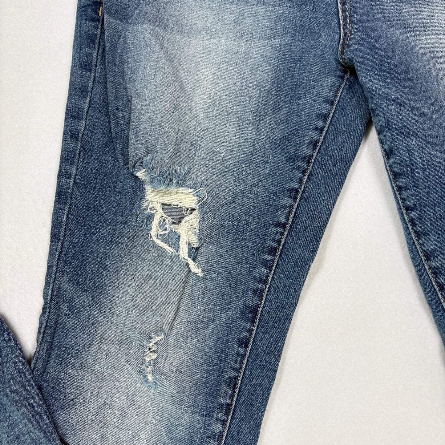 Guess Jeans Women’s Distressed Skinny Medium Rise Stretch Blue Denim Size 31