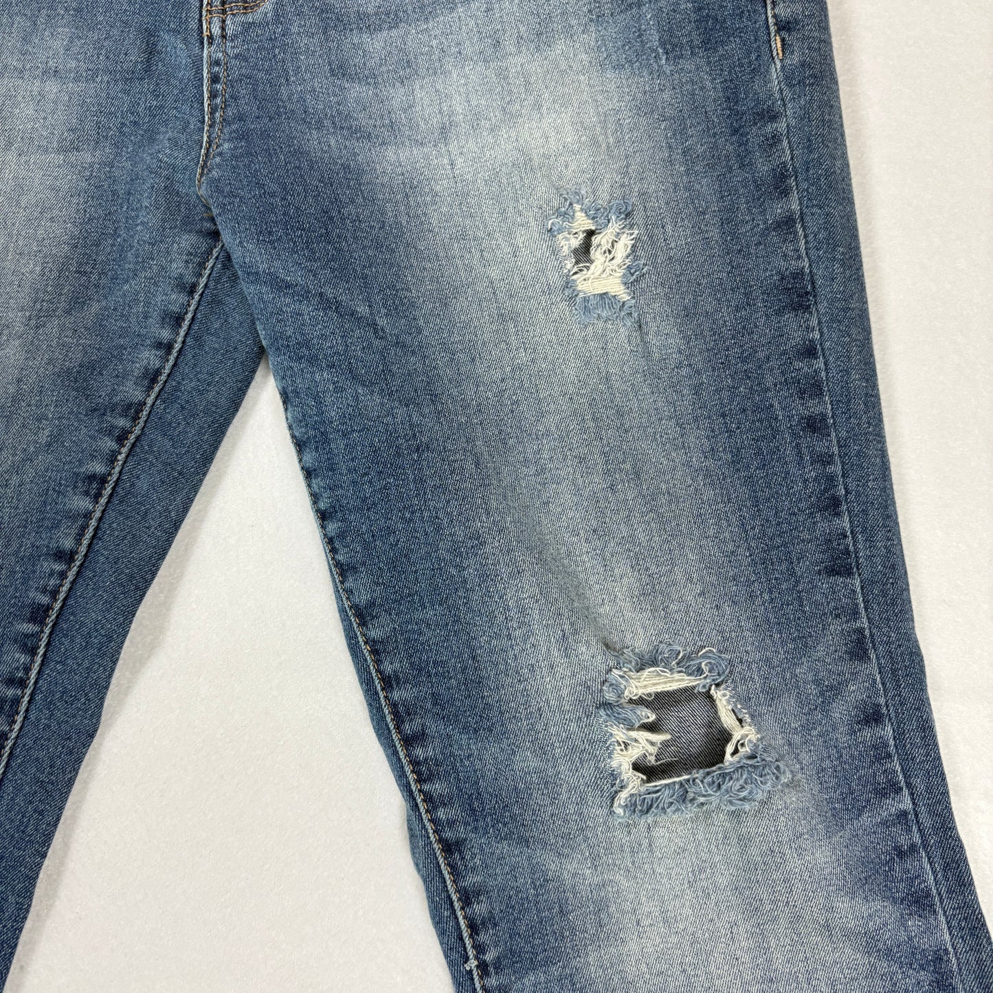 Guess Jeans Women’s Distressed Skinny Medium Rise Stretch Blue Denim Size 31