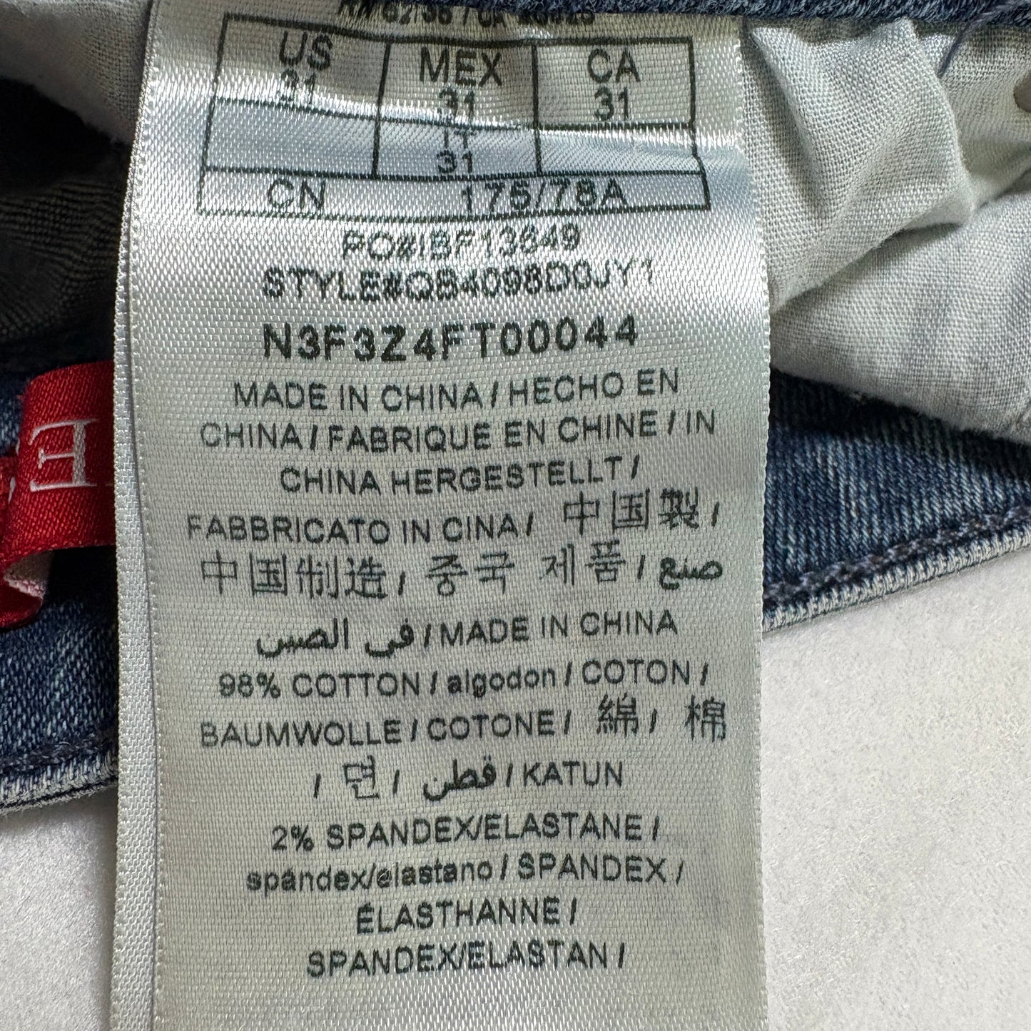 Guess Jeans Women’s Distressed Skinny Medium Rise Stretch Blue Denim Size 31