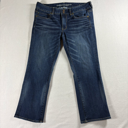 Bootcut Stretch Jeans American Eagle Artist Crop Tag 12 Fits Like 33X24 Blue