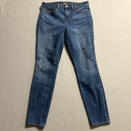 NYDJ Ami Skinny Lift Tuck Jeans Womens 6 Fits Like 31x28 Floral Stretch