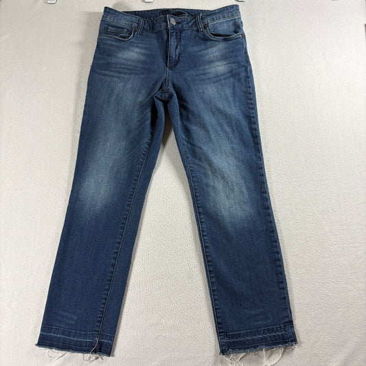 Raw Hem Skinny Jeans Kut From The Kloth Tag 10 Fits Like X Blue Denim Crop