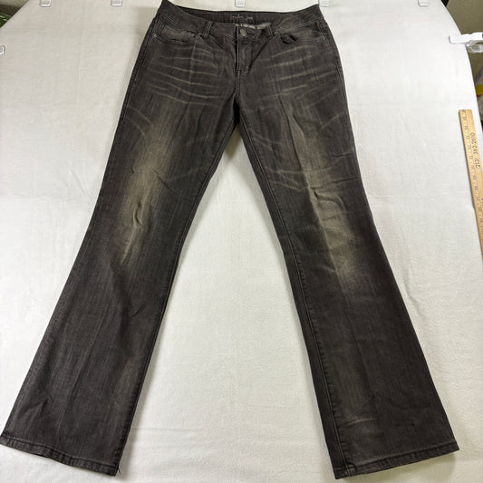 London Jean Womens Size 10 Dark Wash Bootcut Stretch Denim Jeans Classic Fit