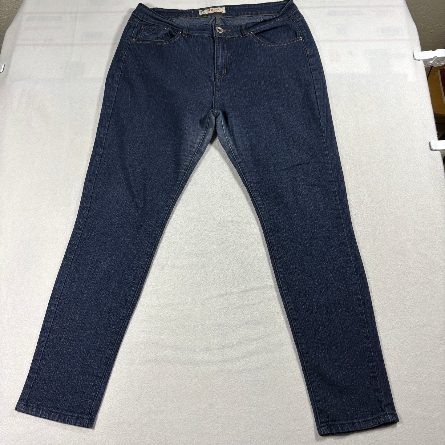 Juju Jeans Womens 13/14 Dark Blue Skinny Stretch Denim Classic Fit Soft Comfort