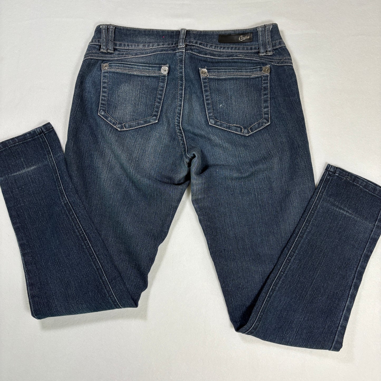 Candie’s Jeans Junior 7 Dark Wash Bootcut Stretch Denim Distressed Casual