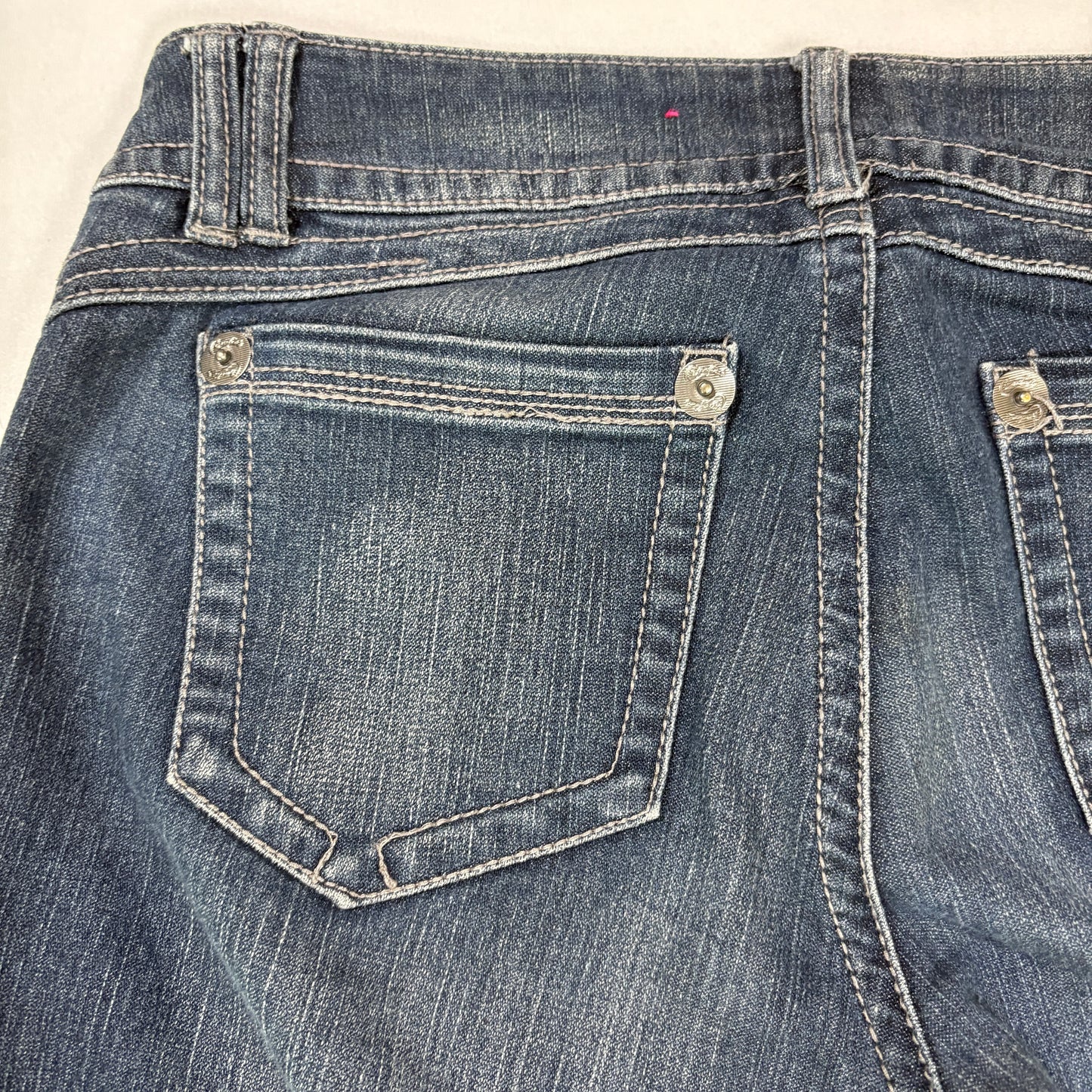 Candie’s Jeans Junior 7 Dark Wash Bootcut Stretch Denim Distressed Casual