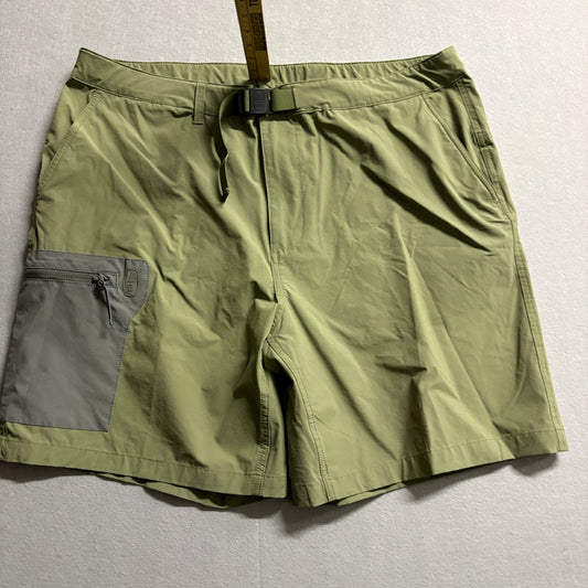 Outdoor Hiking Cargo Shorts Mens Fits Like 37 Olive Utility Trail Stretch