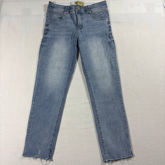 Democracy Jeans Womens 4 Light Wash Ab Tech Raw Hem Skinny Stretch Casual Y2Kyle