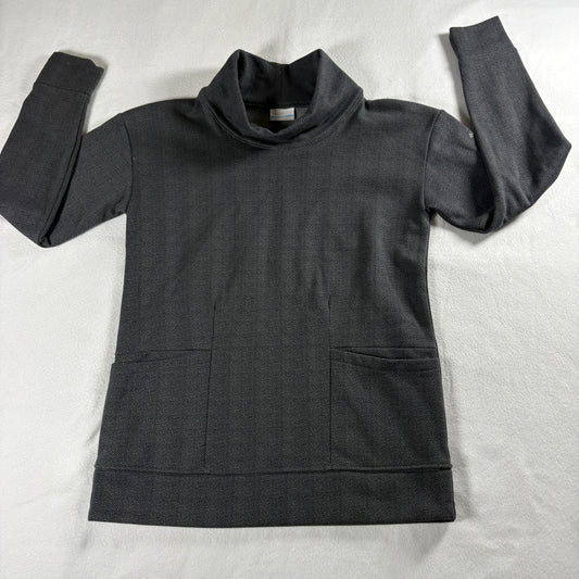 Columbia Womens Small Gray Cowl Neck Pullover Fleece Outdoor Hiking CozyFit Warm