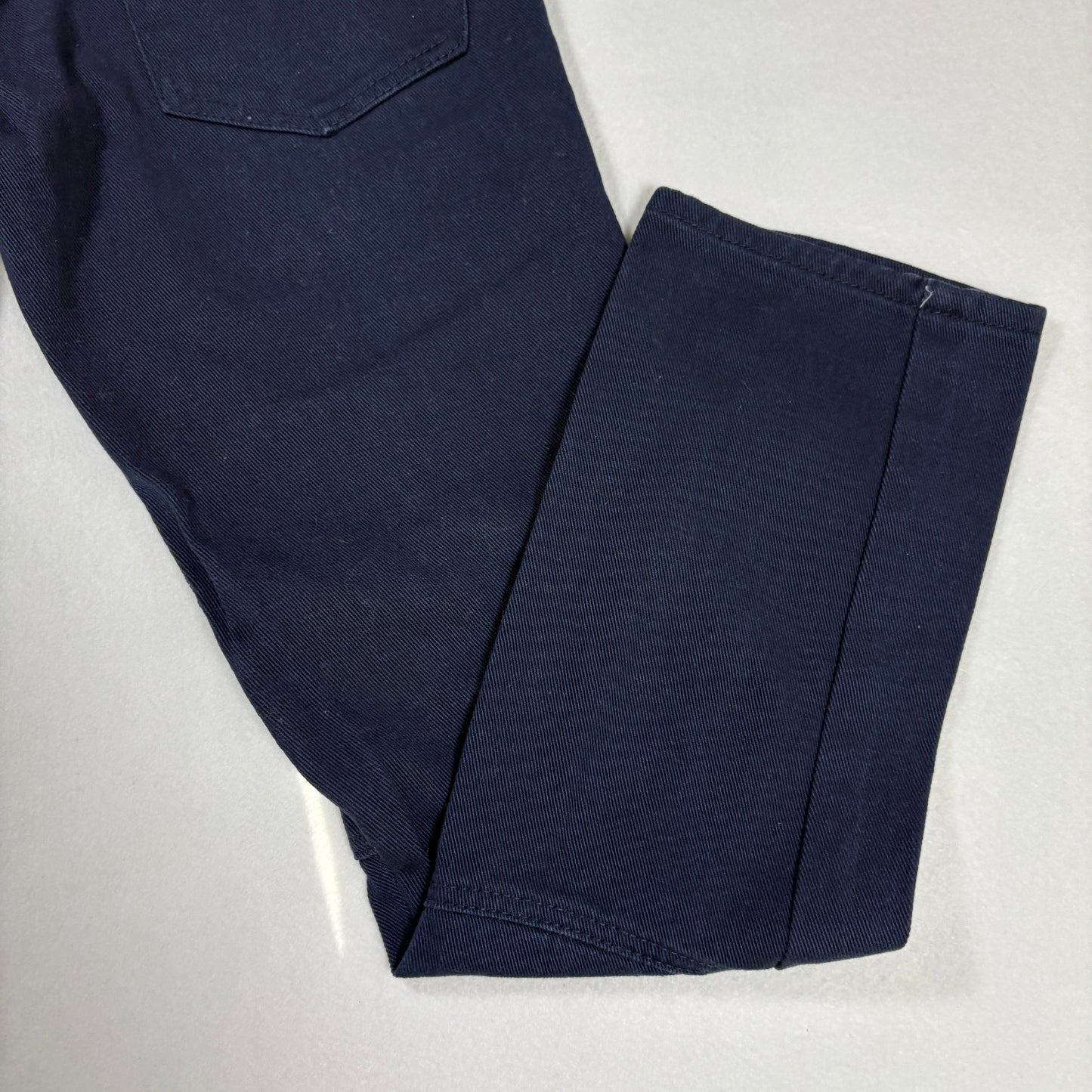 PJ Mark Jeans 32x32 Navy Blue Moto Biker Denim Taper Fit Ribbed Panels