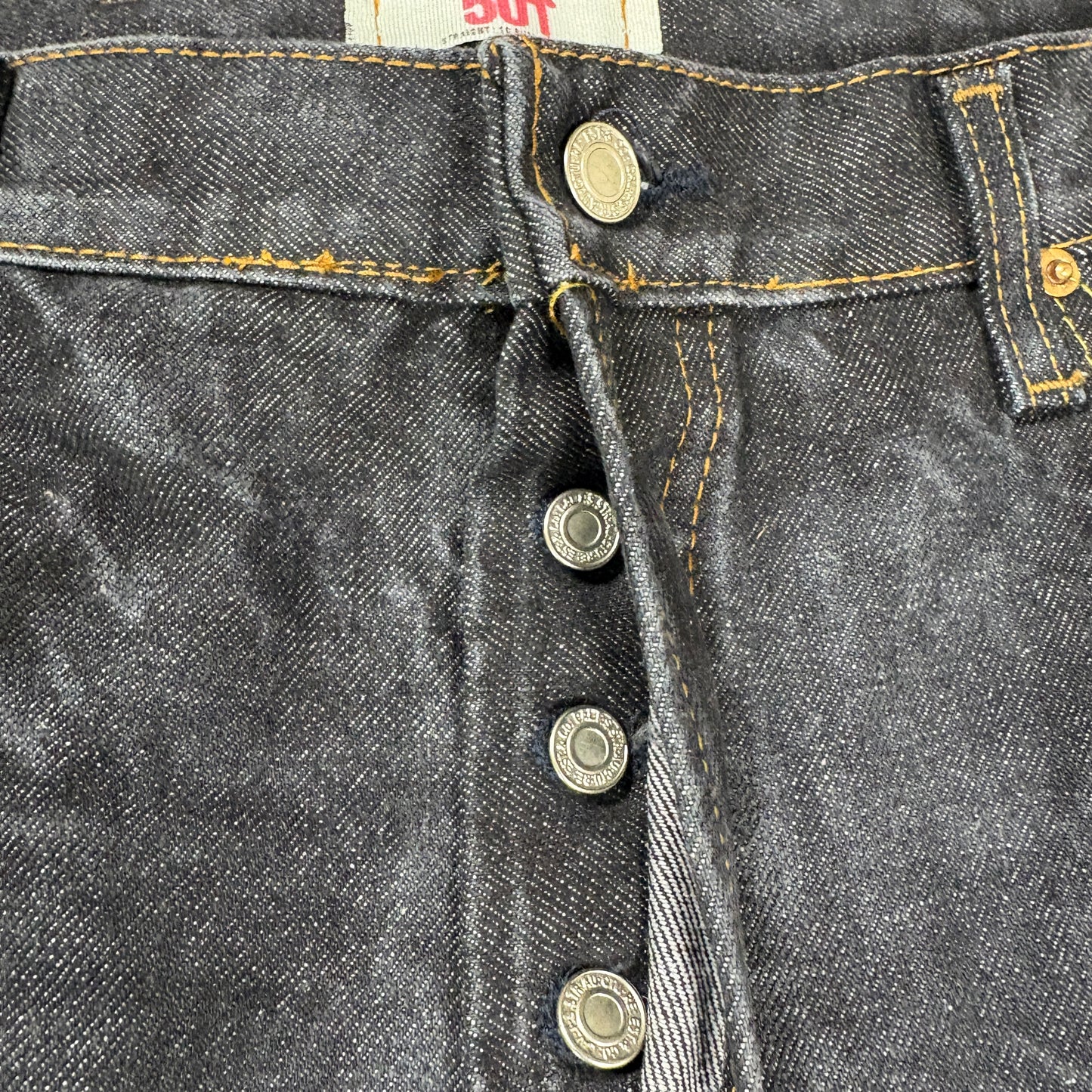 Levi’s 501 Jeans 42x30 Button Fly Original Fit Dark Wash Straight Leg Denim