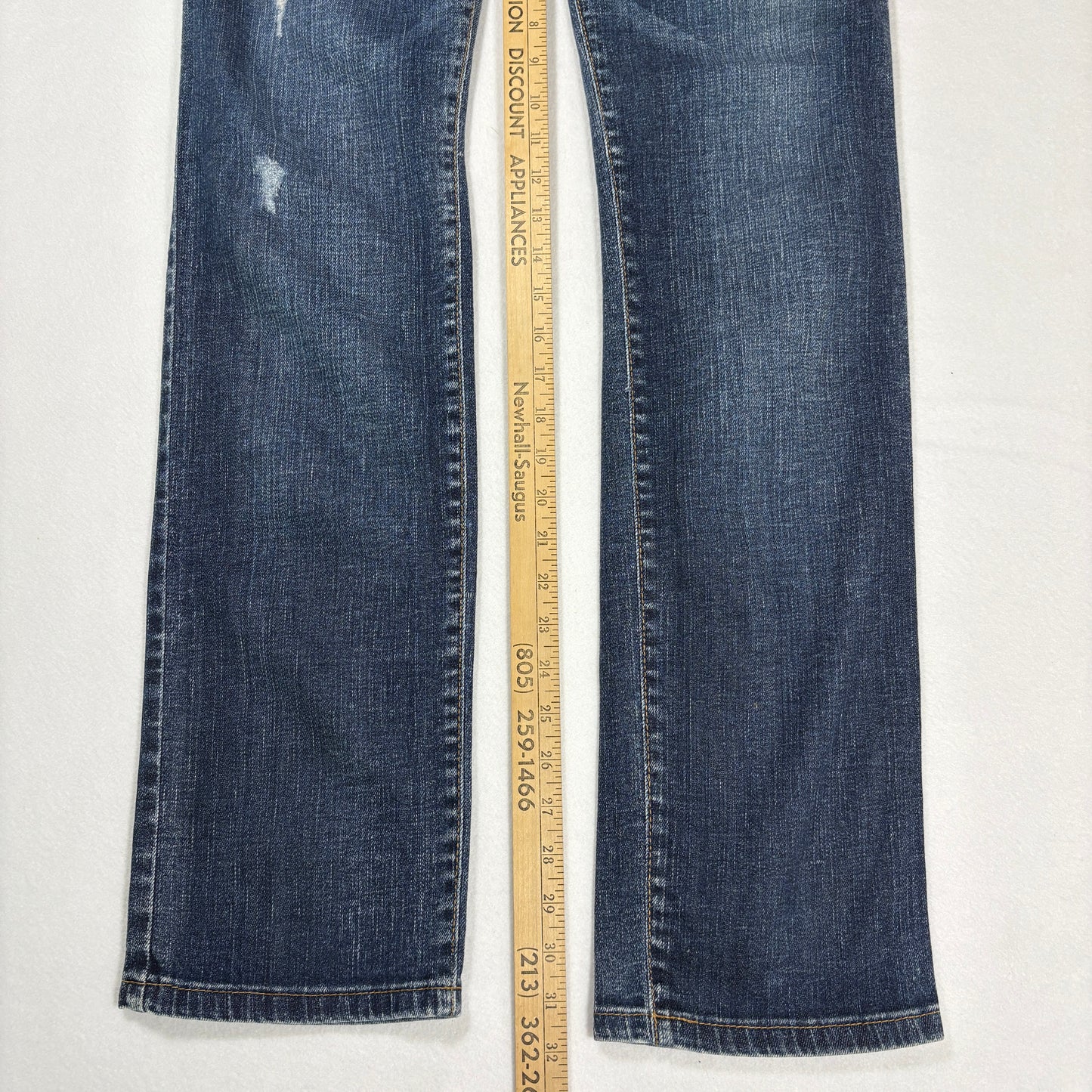 Rockstter Jeans Men’s 42 Blue Distressed Straight Leg Denim Casual Faded