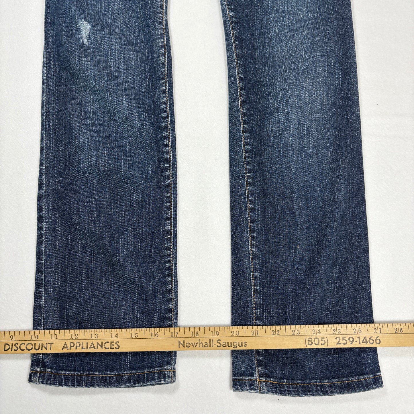 Rockstter Jeans Men’s 42 Blue Distressed Straight Leg Denim Casual Faded