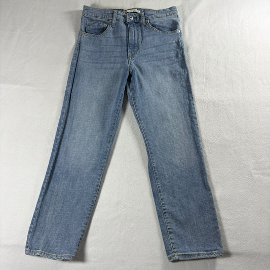 Ella Moss High Waist Straight Jeans Womens 6/28 Light Wash Stretch Denim Casual