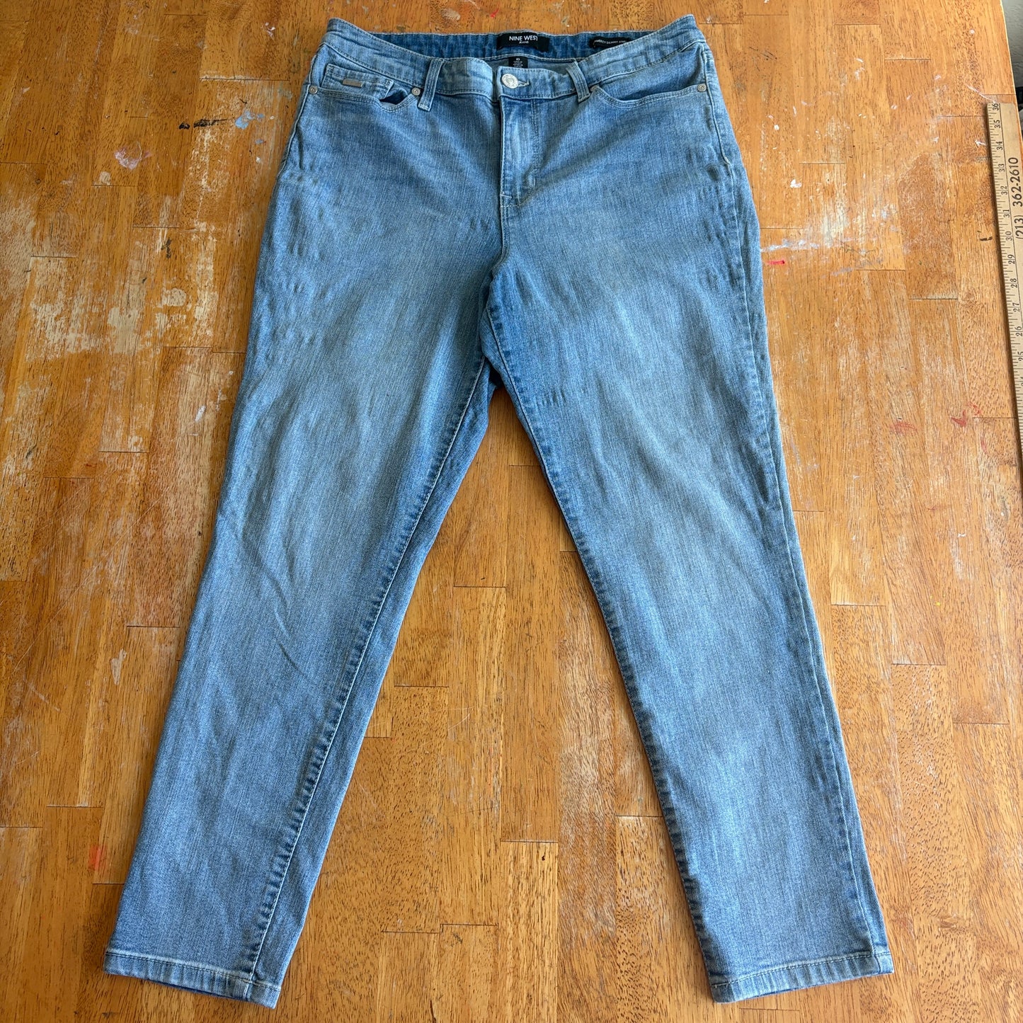 Skinny Ankle Jeans Stretch Nine West 10 Fits Like X Blue Denim Slim Y2K