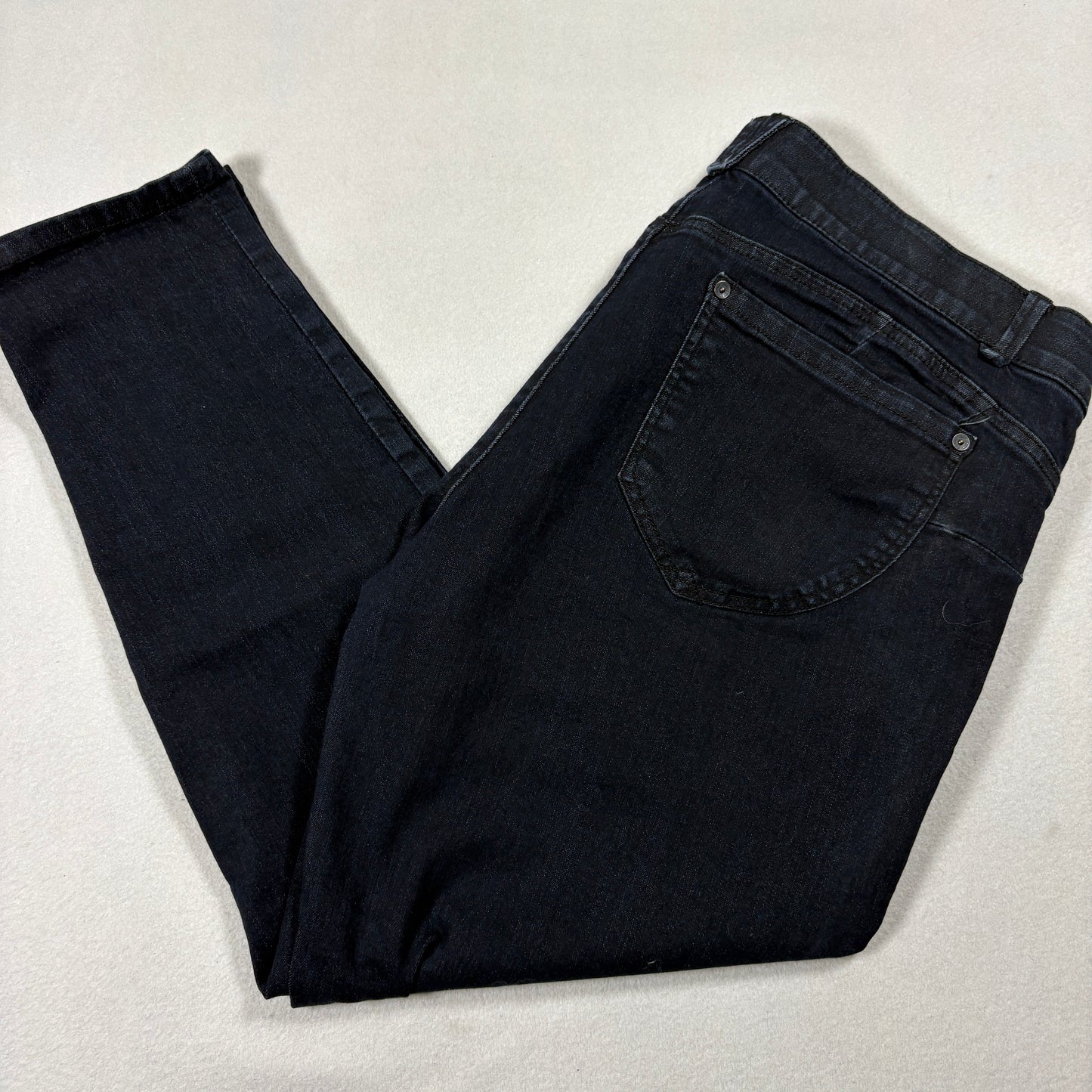 Democracy Womens Jeans 16 Black Ab Solution Jegging High Rise Stretch Skinny Denim