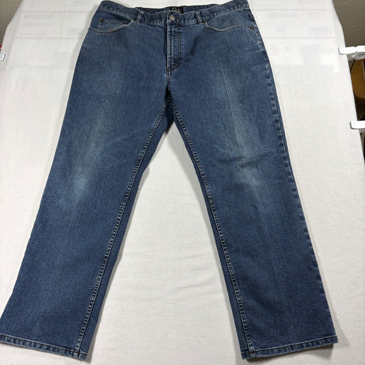 Jos A Bank Travelers Collection Jeans Mens 38x30 Tailored Fit Dark Wash Casual Classic