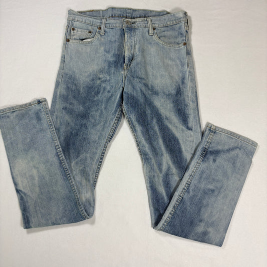 Levi’s 510 Jeans 30x32 Light Wash Skinny Fit Stretch Denim Distressed Label