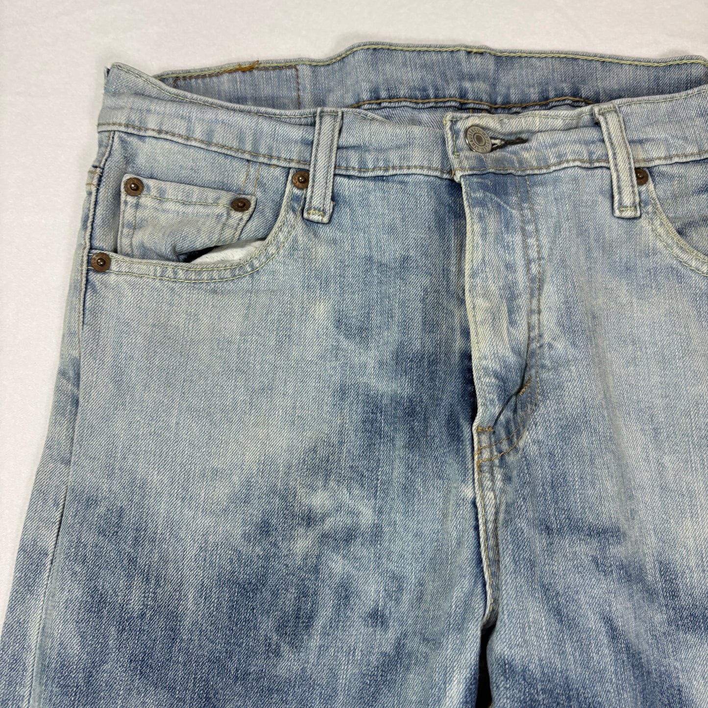 Levi’s 510 Jeans 30x32 Light Wash Skinny Fit Stretch Denim Distressed Label