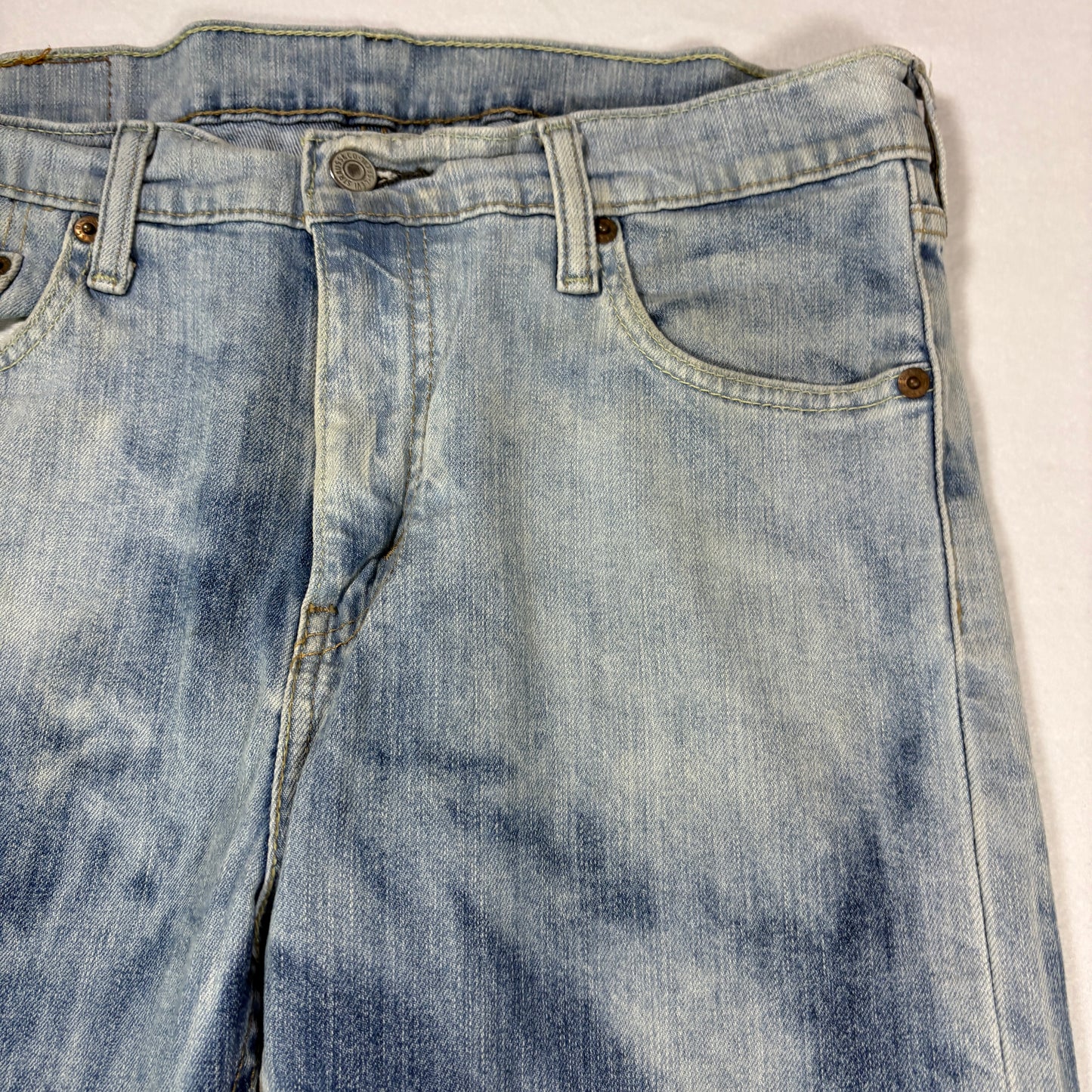 Levi’s 510 Jeans 30x32 Light Wash Skinny Fit Stretch Denim Distressed Label