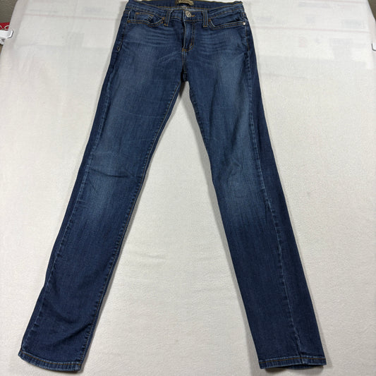 Aphrodite Skinny Jeans Womens Dark Blue Mid Rise Stretch Denim Slim Fit 28x32