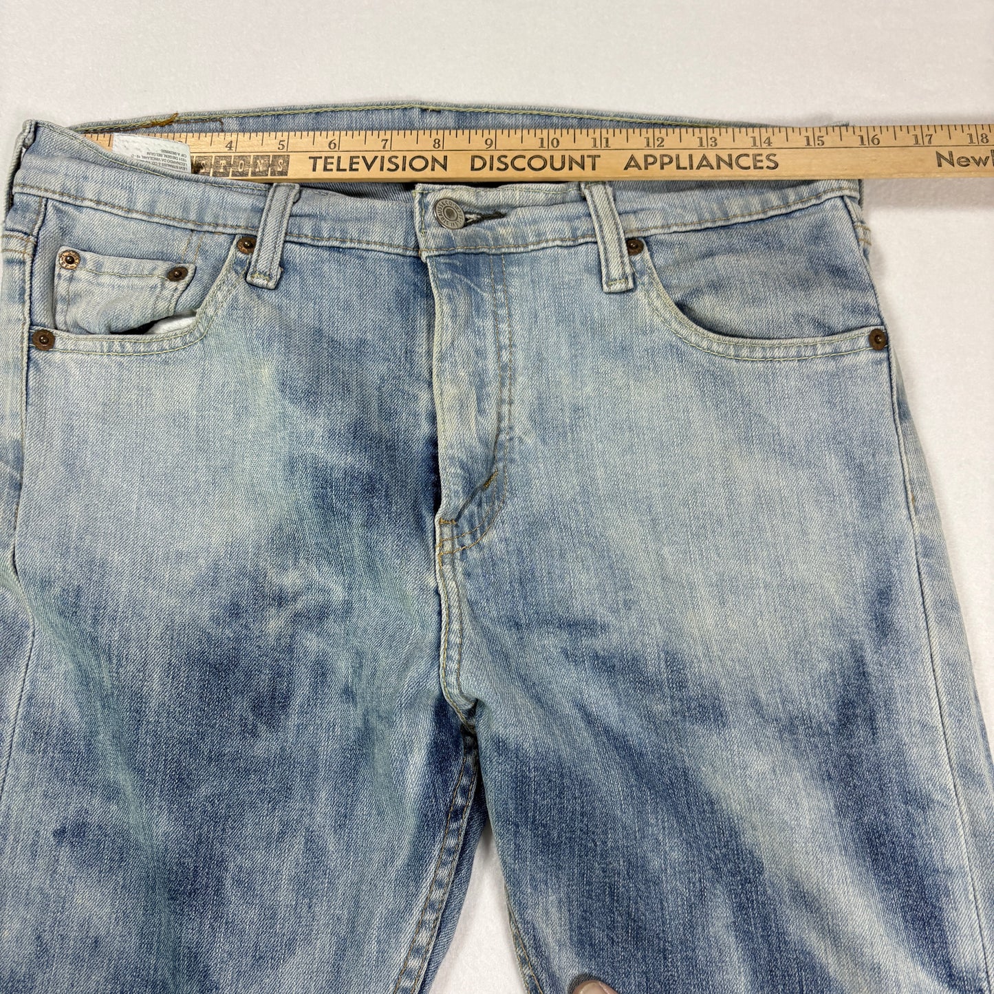 Levi’s 510 Jeans 30x32 Light Wash Skinny Fit Stretch Denim Distressed Label
