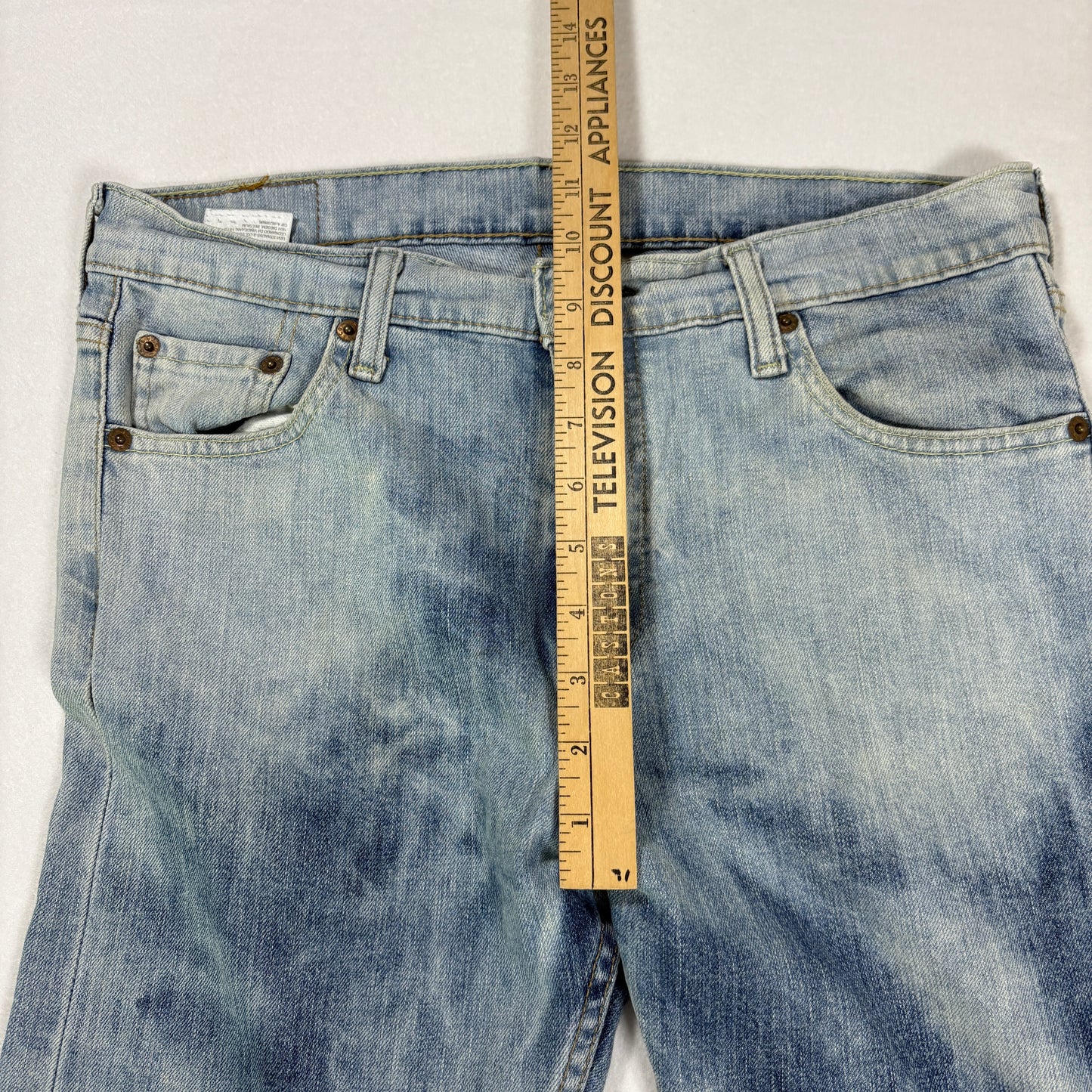 Levi’s 510 Jeans 30x32 Light Wash Skinny Fit Stretch Denim Distressed Label