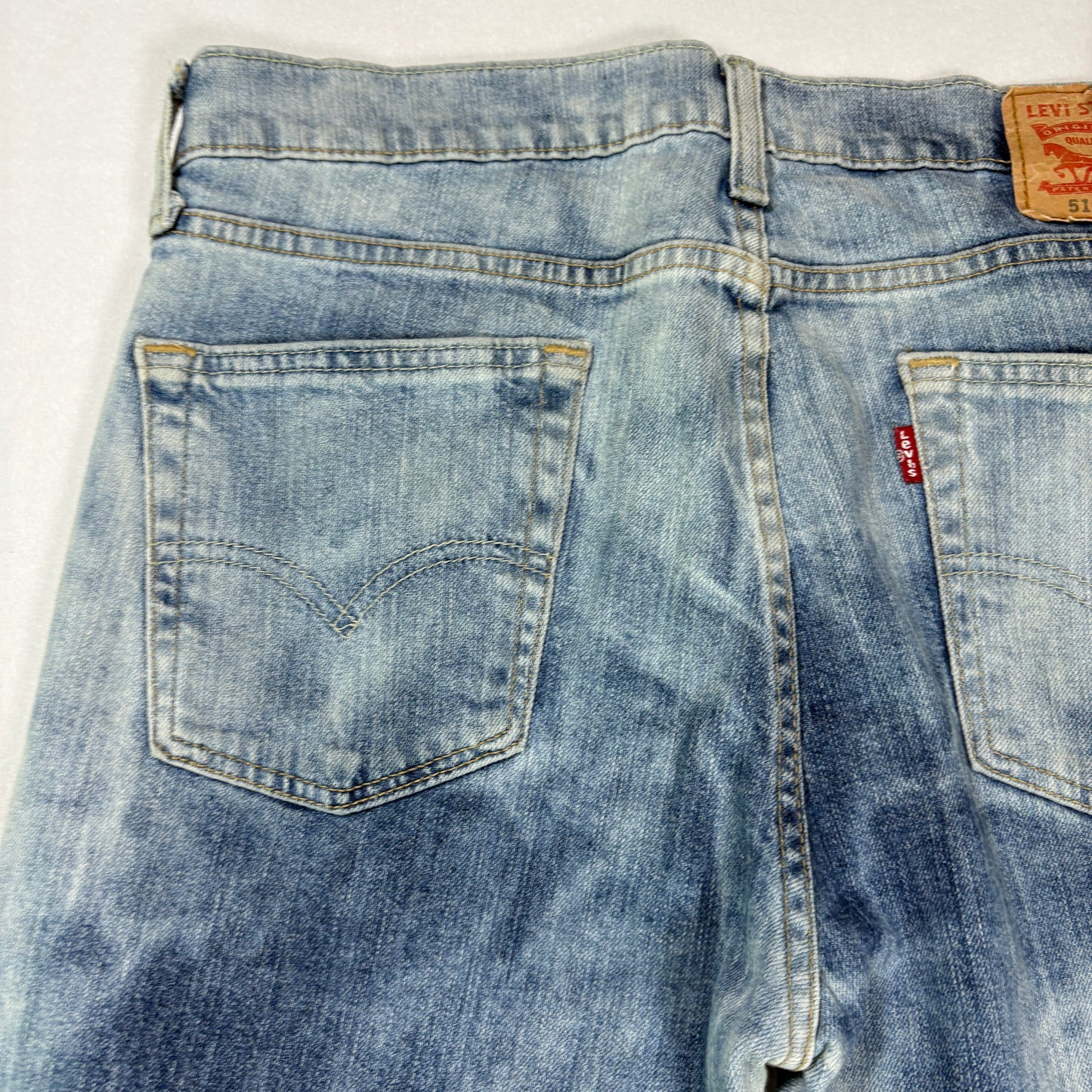 Levi’s 510 Jeans 30x32 Light Wash Skinny Fit Stretch Denim Distressed Label
