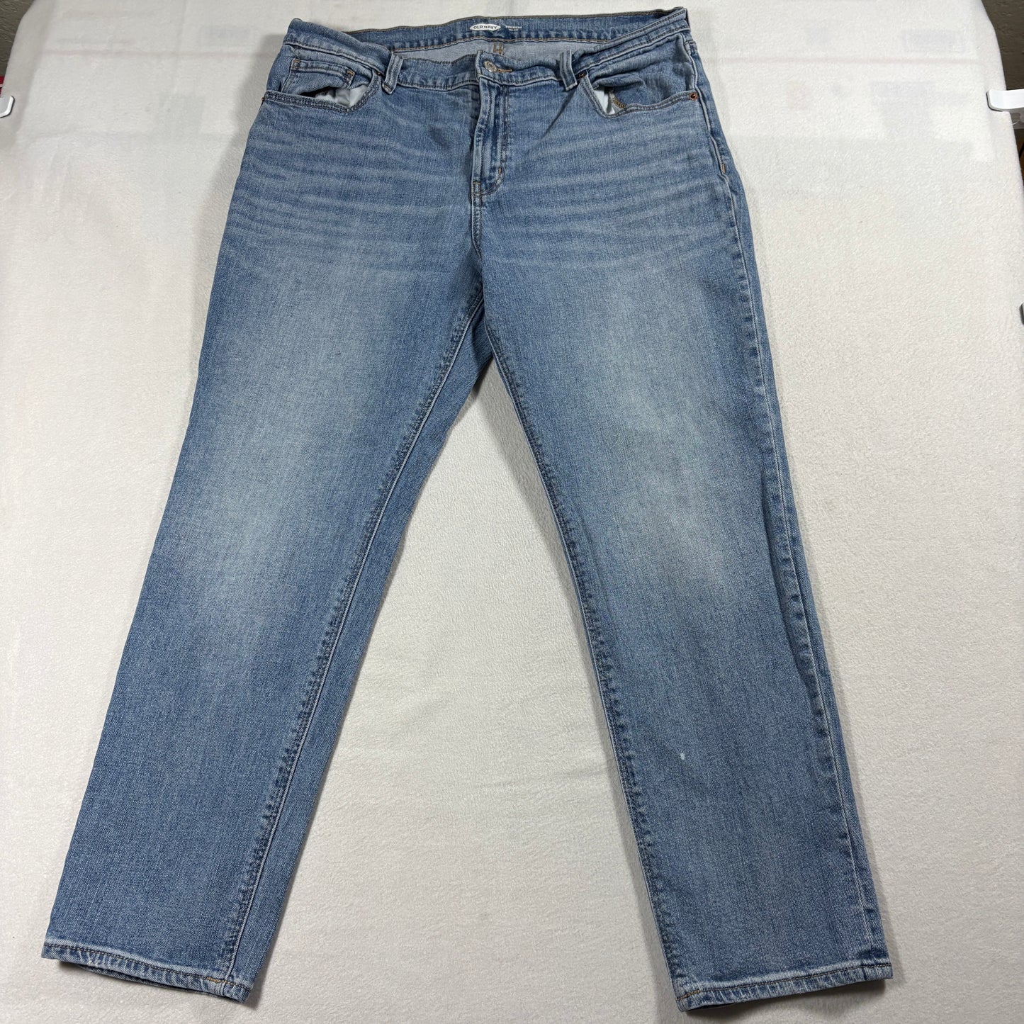 Old Navy Jeans Womens 12 Mid Rise Boyfriend Blue Denim Vintage Wash Casual Fit