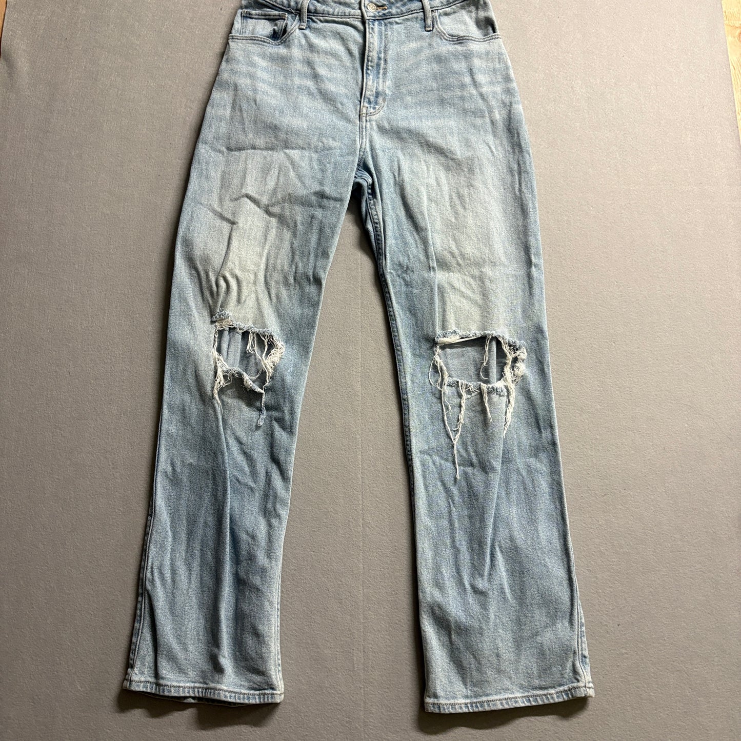 Hollister Dad Jeans W29 L31 Fits Like 30x30 Distressed Y2K Light Wash Denim
