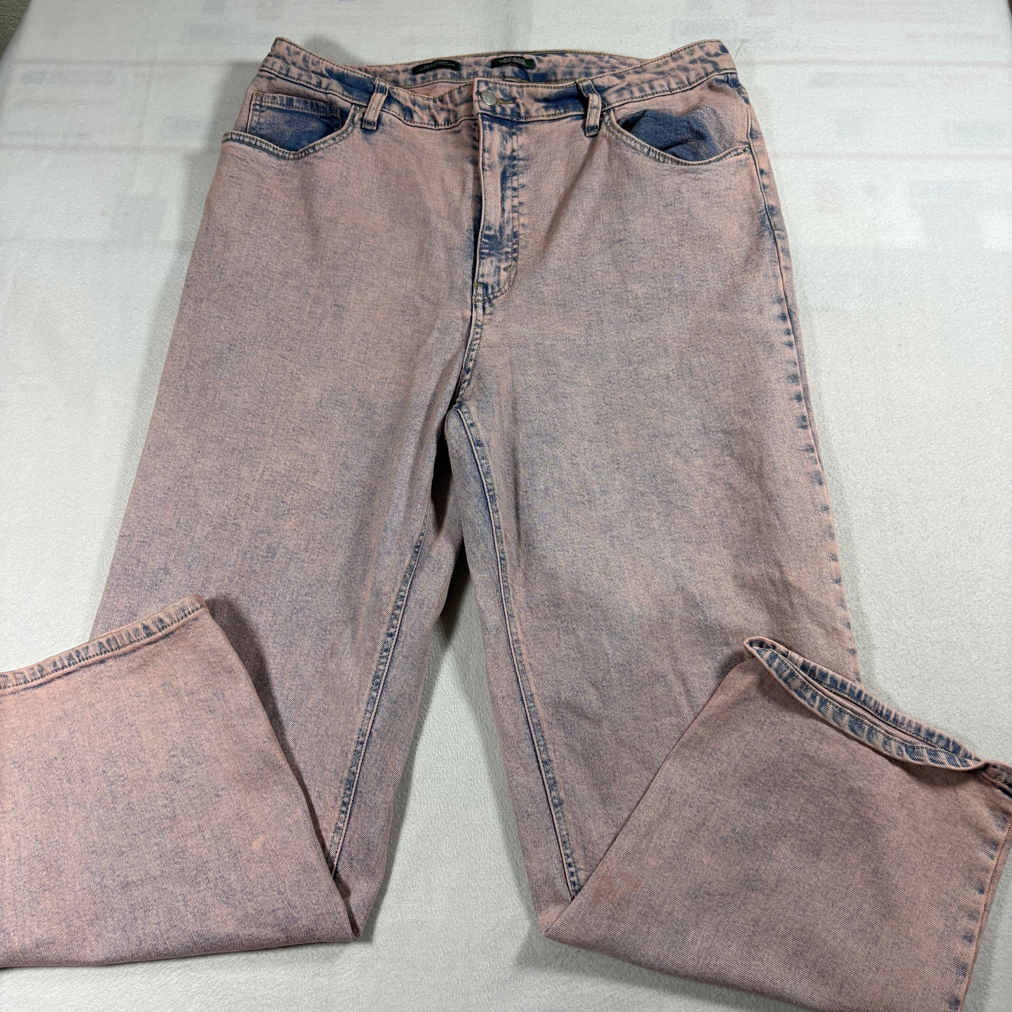 Wild Fable Jeans Womens 17 90s Relaxed Straight Pink Acid Wash Y2K Grunge Denim