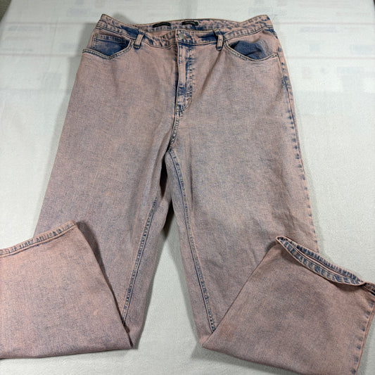 Wild Fable Jeans Womens 17 90s Relaxed Straight Pink Acid Wash Y2K Grunge Denim