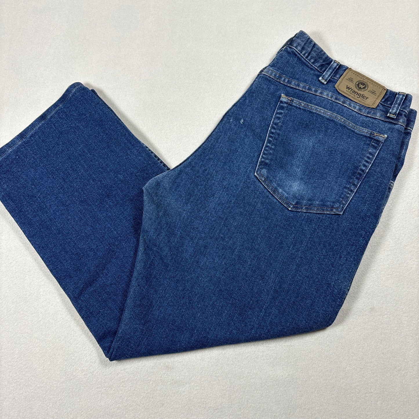 Wrangler Mens Jeans 38x29 Blue Denim Relaxed Fit Straight Leg Vintage Y2K Grunge